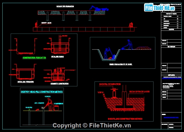 bản vẽ biện pháp,Thi công nhà,Biện pháp thi công,Bản vẽ nhà phố